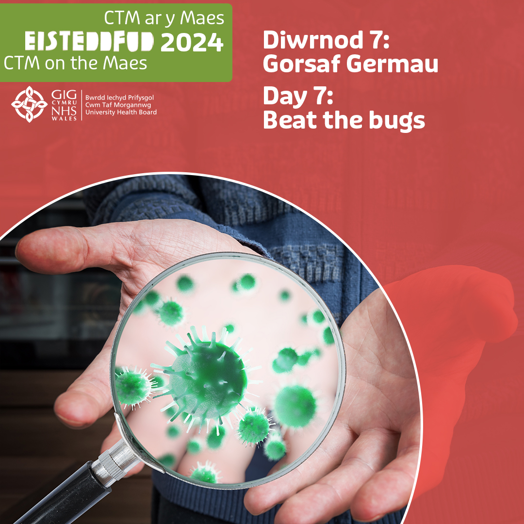 CwmTafMorgannwg's tweet photo. Want to learn how to beat the bugs? Our infection prevention experts will be delivering fun activities for all the family.

Visit stand 156 and chat all things bugs with our team – super sneezes, horrid hands and microbe mania!

Join us at #CTMOnTheMaes: https://t.co/10Jr1YtxpO https://t.co/FOwXGUZSKp