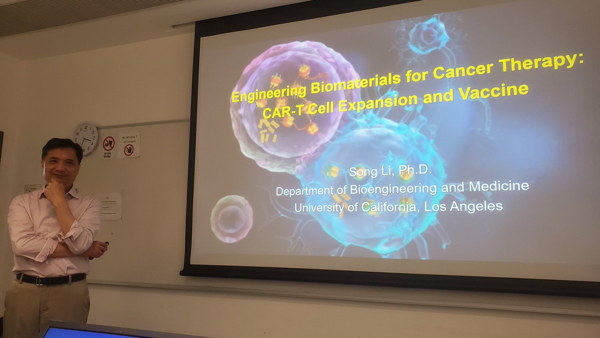 Prof. <a href="/songli_UCLA/">Song Li</a> <a href="/UCLA/">UCLA</a> gave an excellent department seminar on CAR-T therapy and #mechanomedicine <a href="/CUHKBME/">CUHK BME</a> today. Thanks a lot for visiting us!