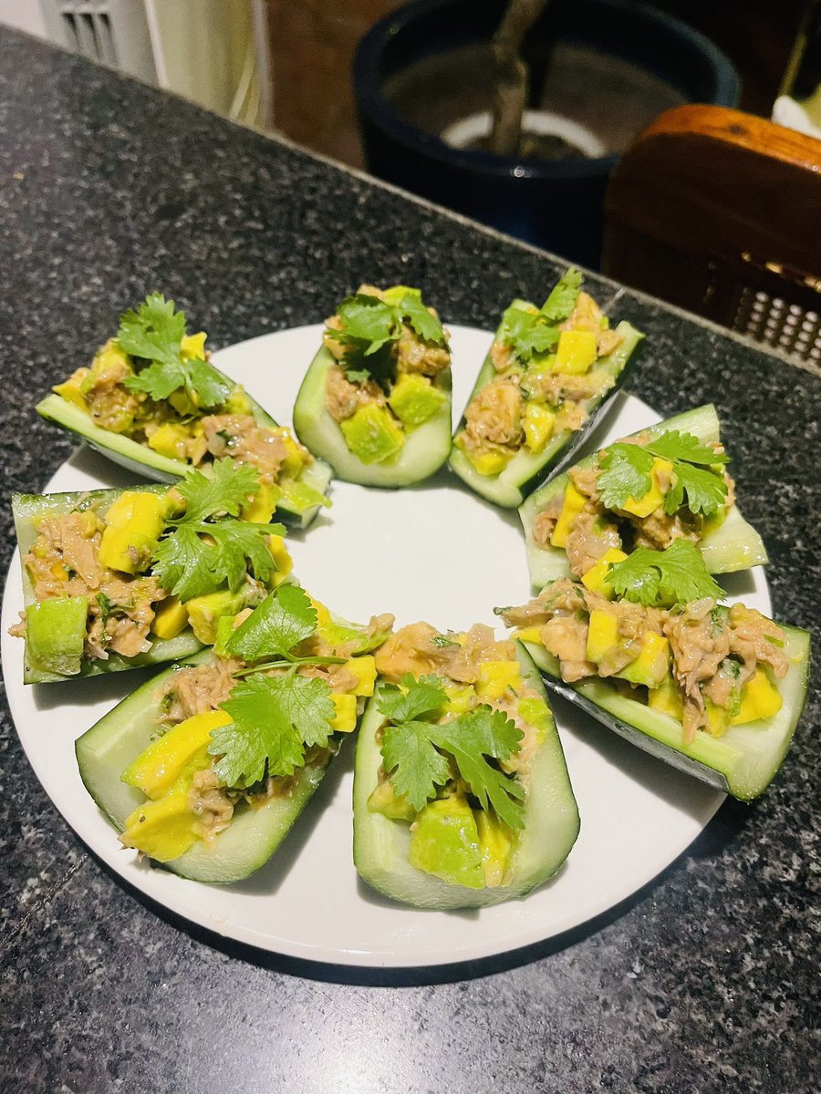 alterCoy2020's tweet photo. As per request ni Maam.. Cucumber Boat..
#tunaCilantroAvocado
#mycookbook
#iloilo https://t.co/92nSrw0wfY