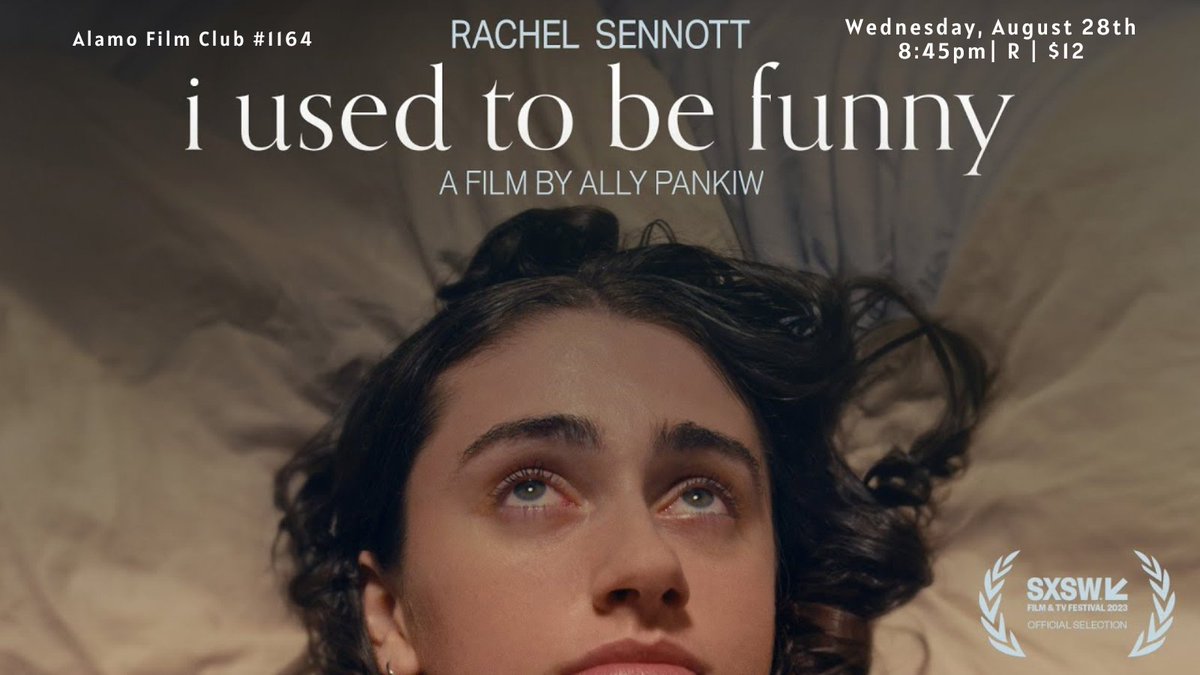 CinemaBandwagon's tweet photo. Directly after our #LostWeekendXVII trailer reveal and ticket launch on August 28th, #AlamoFilmClub is staying to support another great @utopiamovies release, Rachel Sennott's powerful, I USED TO BE FUNNY at 8:45pm at @alamowinchester!
Tickets: https://t.co/sdqt39ZjYx https://t.co/o5PlhRs8qx
