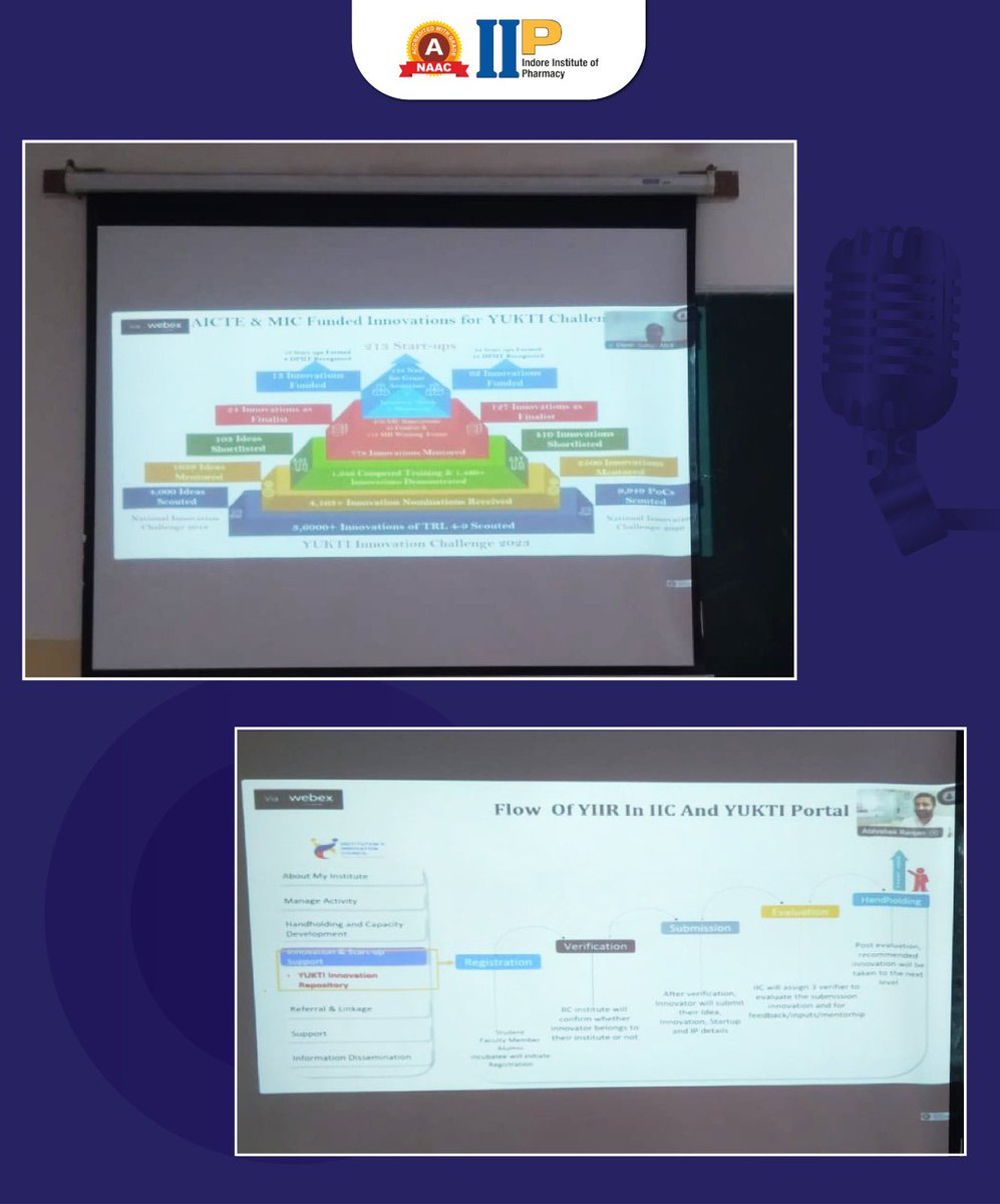 IISTIndore's tweet photo. The Institution's Innovation Council #IIC of #IndoreInstituteOfPharmacy hosted a live-streamed session by #MoEInnovation Cell on August 2, 2024. The session, titled "Building the Pipeline of Quality Innovation and Startups in HEIs with Ecosystem. https://t.co/rMTE0OKLcS