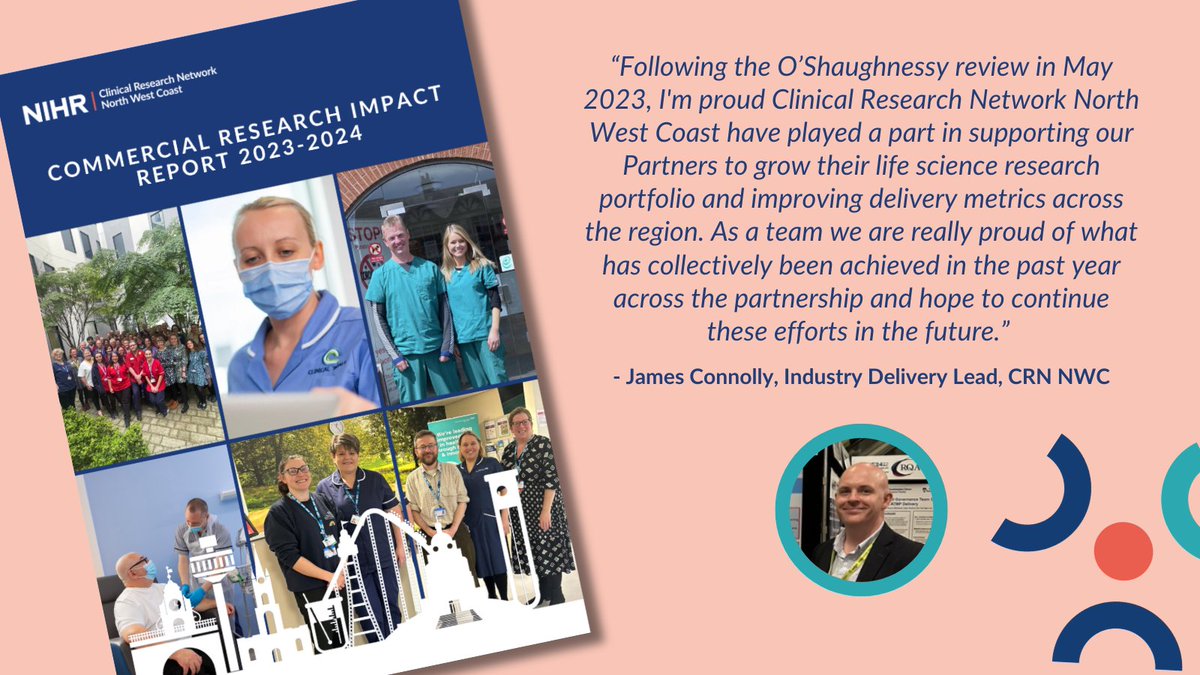 Read our CRN North West Coast Commercial Research Impact Report 2023-2024 here: nwc-lifesciencesresport-2024.co.uk/#1 "As a team, we are really proud of what has collectively been achieved in the past year across the partnership and hope to continue these efforts in the future" <a href="/james_conno/">James Connolly</a>