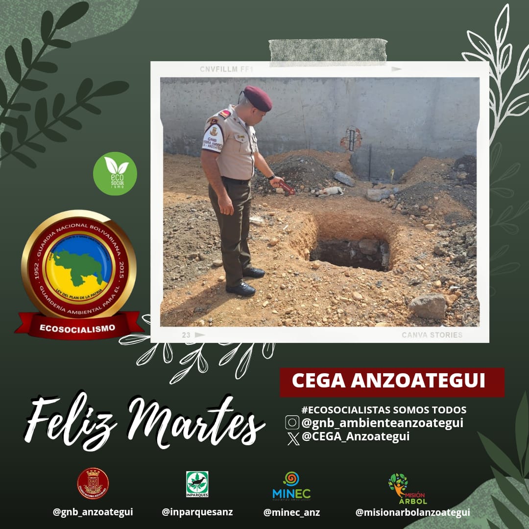 #06Ago Feliz martes les desea la CEGA-ANZOATEGUI.
<a href="/ElioEstrada18/">MG. Elio Estrada</a> 
<a href="/GnbGaranteDePaz/">Guardia Nacional Bolivariana</a> 
<a href="/AmbienteGnb/">@GNB_Ambiente</a>