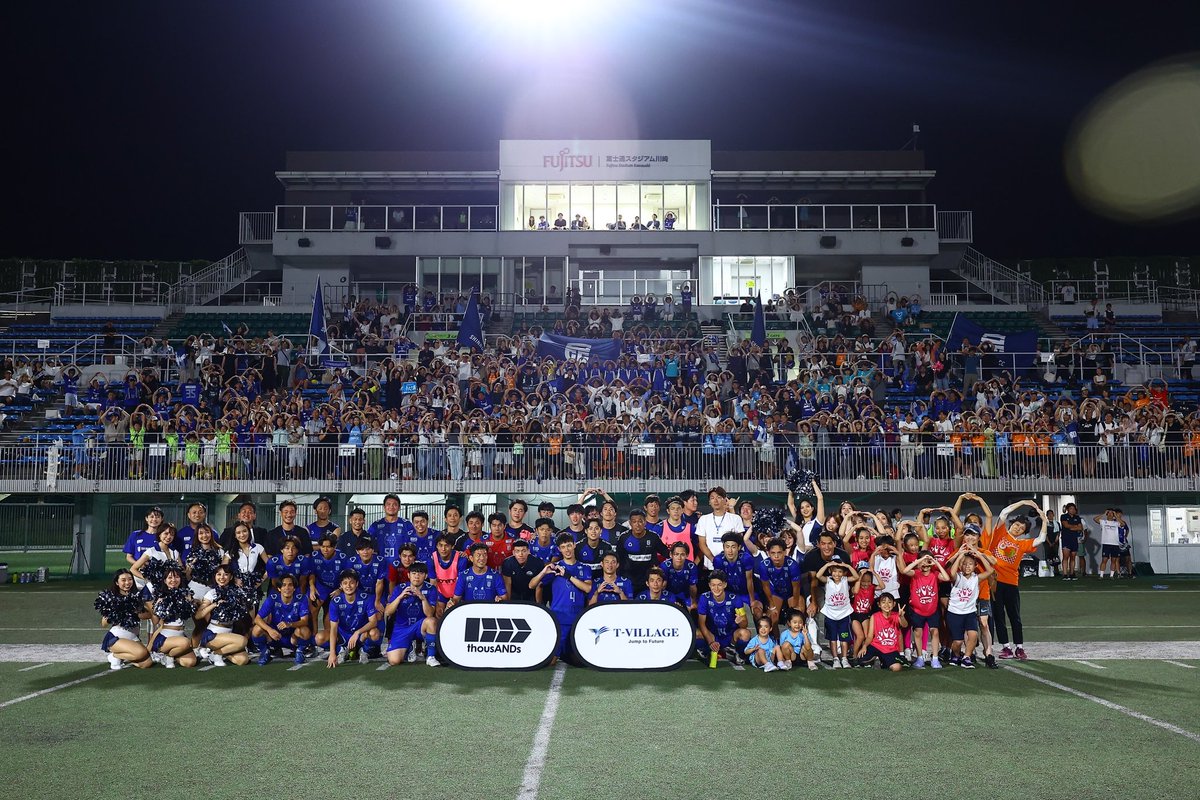 scc_rv's tweet photo. 先日行われた「富士通スタジアム川崎 満員計画2024」vs FIFTY CLUB戦は1-1で引き分けとなりました⚽️
多数のパフォーマンス、ものまねブルーの皆さんのスペシャルライブなど会場が一体となり今年も大成功となりました🌈
サポーターの皆様応援ありがとうございました☀️
#品川CC #footballf #チア https://t.co/hMoYqaoGVh