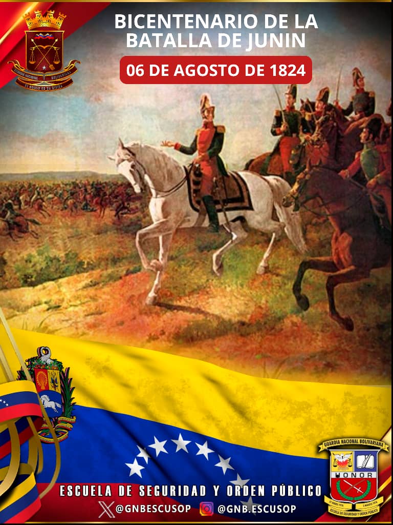 #6Ago conmemoramos el Bicentenario de la Batalla de Junín, ocurrida en 1824 en las Pampas de Chacamarca.