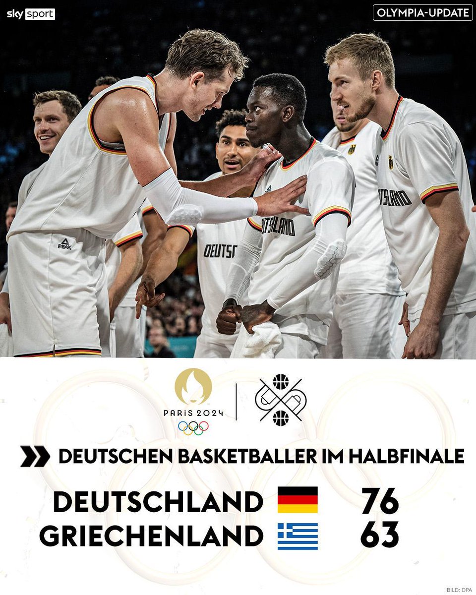 Angefeuert von Edelfan Dirk Nowitzki sind die deutschen Basketballer ihrem Traumziel einen großen Schritt näher gekommen und greifen erstmals nach einer olympischen Medaille.

#skysport #paris2024