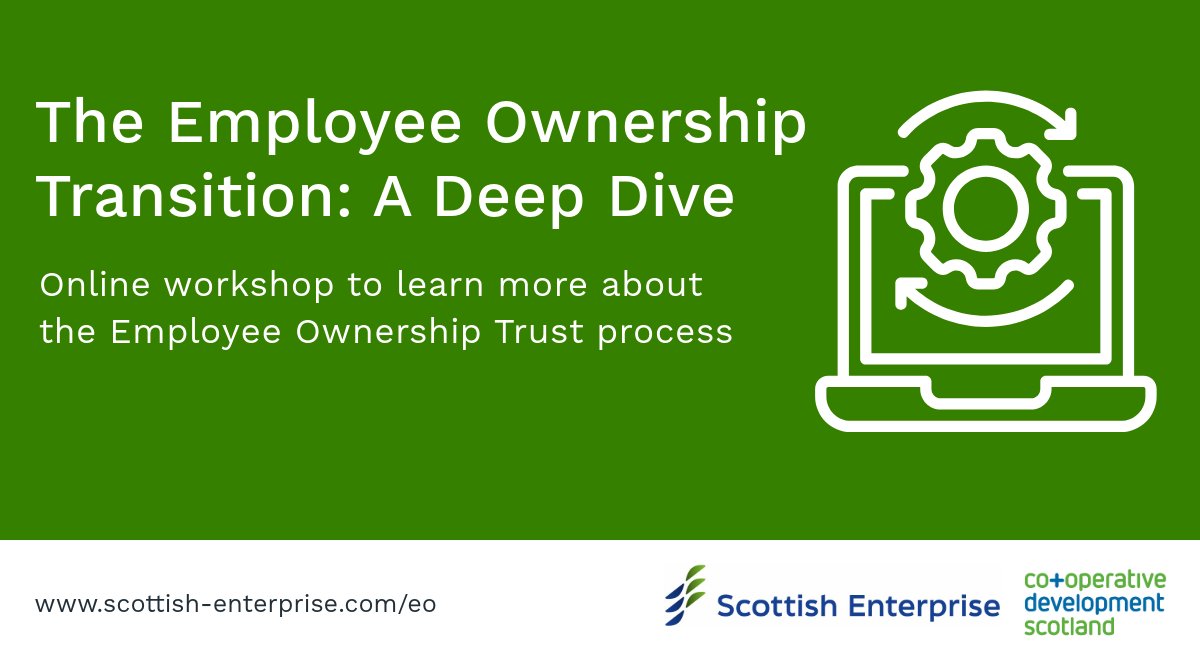 cdscotland (@cdscotland) on Twitter photo Thinking about employee ownership for your businesses?
Take a deep dive into the #EOT process with us and <a href="/BaxendaleEO/">Baxendale Employee Ownership</a> on Thurs 19 Sep at an online workshop.
🗓️Book a place: ow.ly/ON2K50SRVl9 Thinking about employee ownership for your businesses?
Take a deep dive into the #EOT process with us and <a href="/BaxendaleEO/">Baxendale Employee Ownership</a> on Thurs 19 Sep at an online workshop.
🗓️Book a place: ow.ly/ON2K50SRVl9
