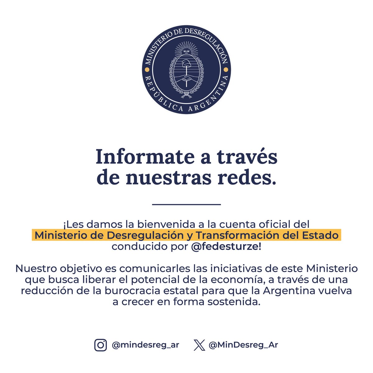 Ministerio de Desregulación tweet media