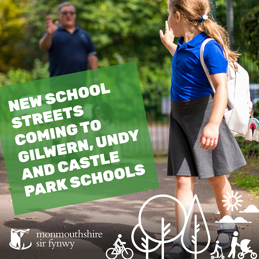 New School Streets are coming to Monmouthshire! 🚶🏻‍♀️🚲🛴

We’re working with Gilwern, Undy and Castle Park primary schools to create school streets that will restrict traffic flow outside the schools during term times.

Find out more here 👉 monmouthshire.gov.uk/new-school-str…
#ActiveTravel