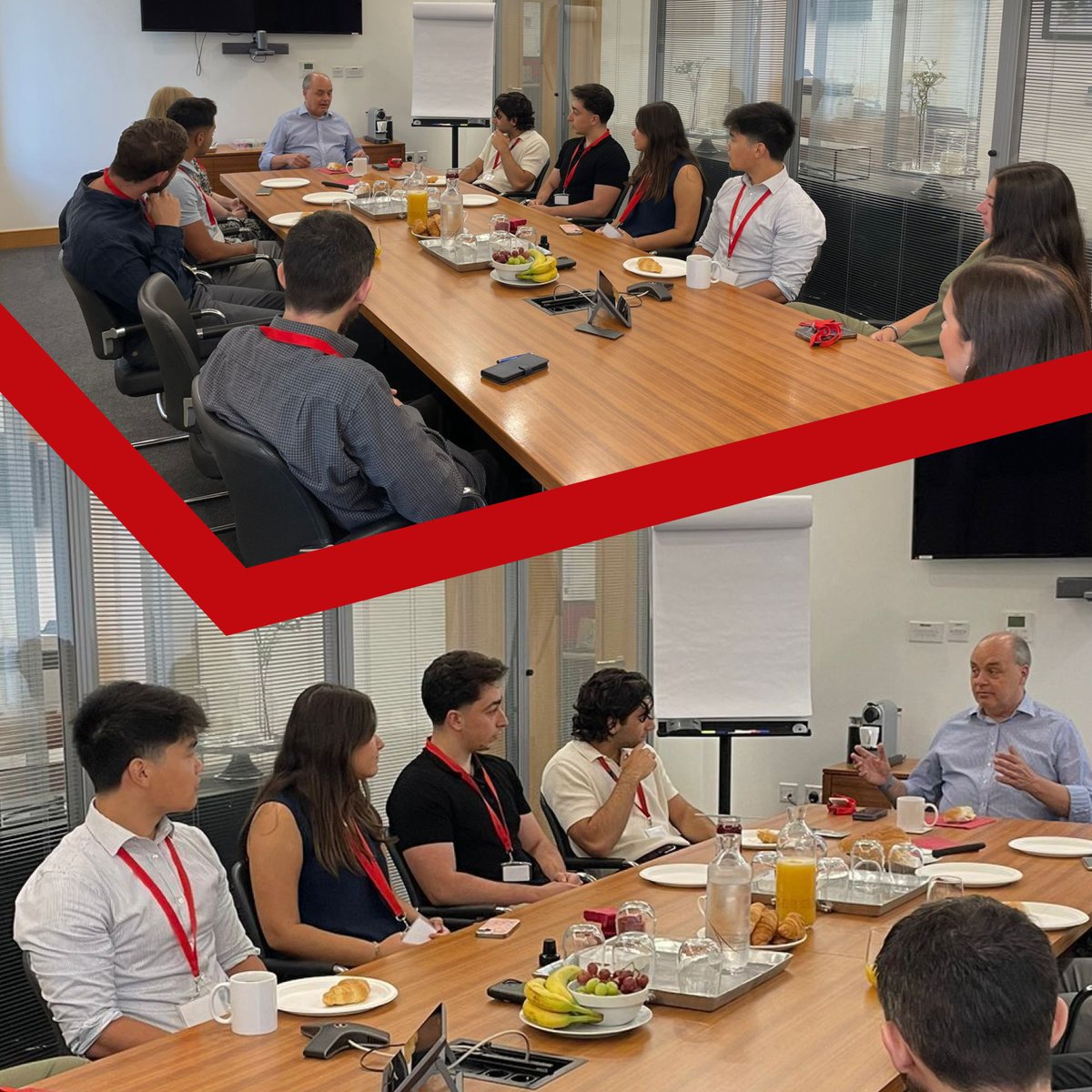 Our summer placement students kicked off the day with a delicious breakfast, hosted by our Chief Business Officer, David Bruce 🍽 

We also explored the vital role banks play in their communities and gave the students a chance to ask questions about our organisation.