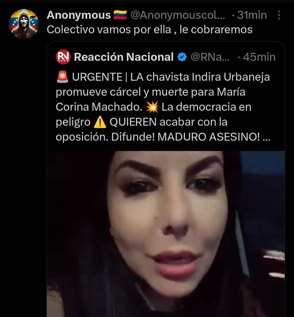 Les anuncio 🙏♥️
Buen día gente, anoche lo pensé bien y decidí contratar un equipo para avaluar los patrones de todos los que me amenazan de muerte, cuentas bots que por un lado nos agreden y por el otro repostean y dan propaganda a María Corina, trabajaré intensamente para que