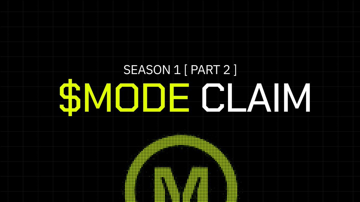 ArtSeekerETH's tweet photo. Mode Season 2: Airdrop Claim 🟡

All the Mode Points Multipliers have been calculated following the guide we shared on our previous tweet. 

👉 https://t.co/tI09p6grf9

Claim your $MODE now, 24 hours window. https://t.co/TBgekg0Oka