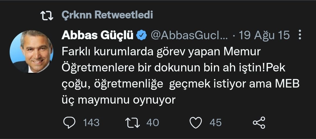 <a href="/fethigurer/">Ömer Fethi Gürer</a> #MemurÖğretmenler olarak teşekkür ederiz Sayın Vekilim <a href="/fethigurer/">Ömer Fethi Gürer</a> <a href="/eczozgurozel/">Özgür Özel</a> <a href="/herkesicinCHP/">CHP 🇹🇷</a> <a href="/m_tahtasiz/">Mehmet Tahtasız</a> <a href="/Suat_Ozcagdas/">Suat Özçağdaş</a> <a href="/MTanal/">Av.Mahmut TANAL</a>