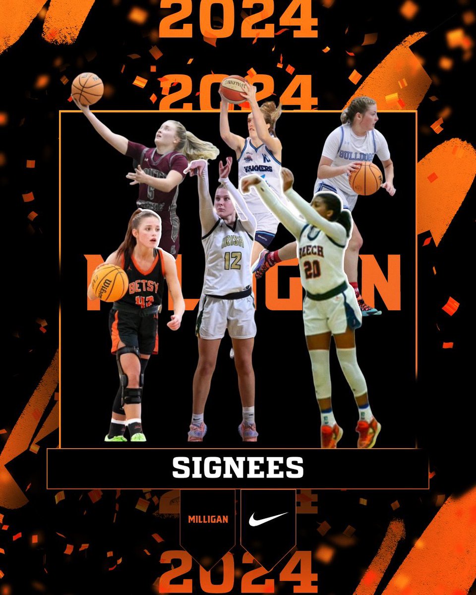 Milligan Women’s Basketball (@milliganwbb) on Twitter photo So excited to have these ladies join us officially this Fall!
<a href="/EmmaCutshall/">Emma Cutshall</a> - South Greene HS
Romy Bos- Putten, The Netherlands
Macy Henry- Hampton HS
Reiley Whitson- Elizabethton HS
<a href="/CarolineKruege6/">Caroline Krueger</a>- Knoxville Catholic
<a href="/kabria_revels/">Kabria Revels</a>- Beech HS So excited to have these ladies join us officially this Fall!
<a href="/EmmaCutshall/">Emma Cutshall</a> - South Greene HS
Romy Bos- Putten, The Netherlands
Macy Henry- Hampton HS
Reiley Whitson- Elizabethton HS
<a href="/CarolineKruege6/">Caroline Krueger</a>- Knoxville Catholic
<a href="/kabria_revels/">Kabria Revels</a>- Beech HS