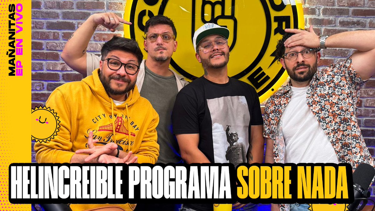 connectorhouse's tweet photo. HELINCREIBLE PROGRAMA SOBRE NADA! | MAÑANITAS ☀️ https://t.co/OglCC9wspg