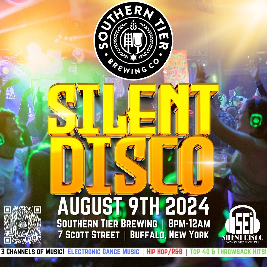 CobblestoneDist's tweet photo. 🎧✨This Friday, get ready to dance like nobody’s listening at the Silent Disco at Southern Tier Brewery! Experience a night of silent beats and unforgettable memories. Grab your headphones and let the music take you away! @stbeer_buf 

#SilentDisco #SouthernTierBrewery https://t.co/lahh1p4WzO