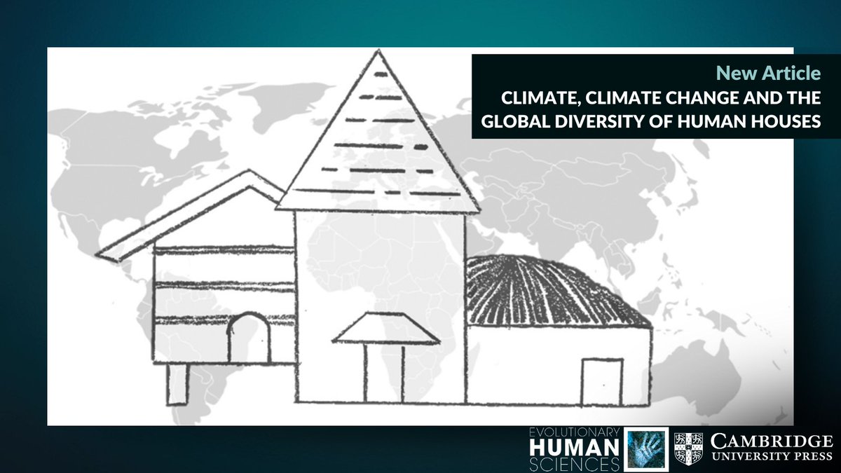 Recently Published: Climate, climate change and the global diversity of human houses | Evolutionary Human Sciences - bit.ly/3UjQuJ6

By Robert R. Dunn et al

#AcademicTwitter #architecture #climate_change #cultural_diversity #human_ecology #cultural_evolution