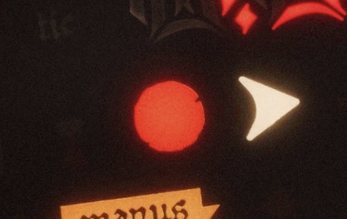 Imagine redesigning a segmented LCD number readout to make it more medieval 

And adding torn parchment edges to the round ‘record’ icon light