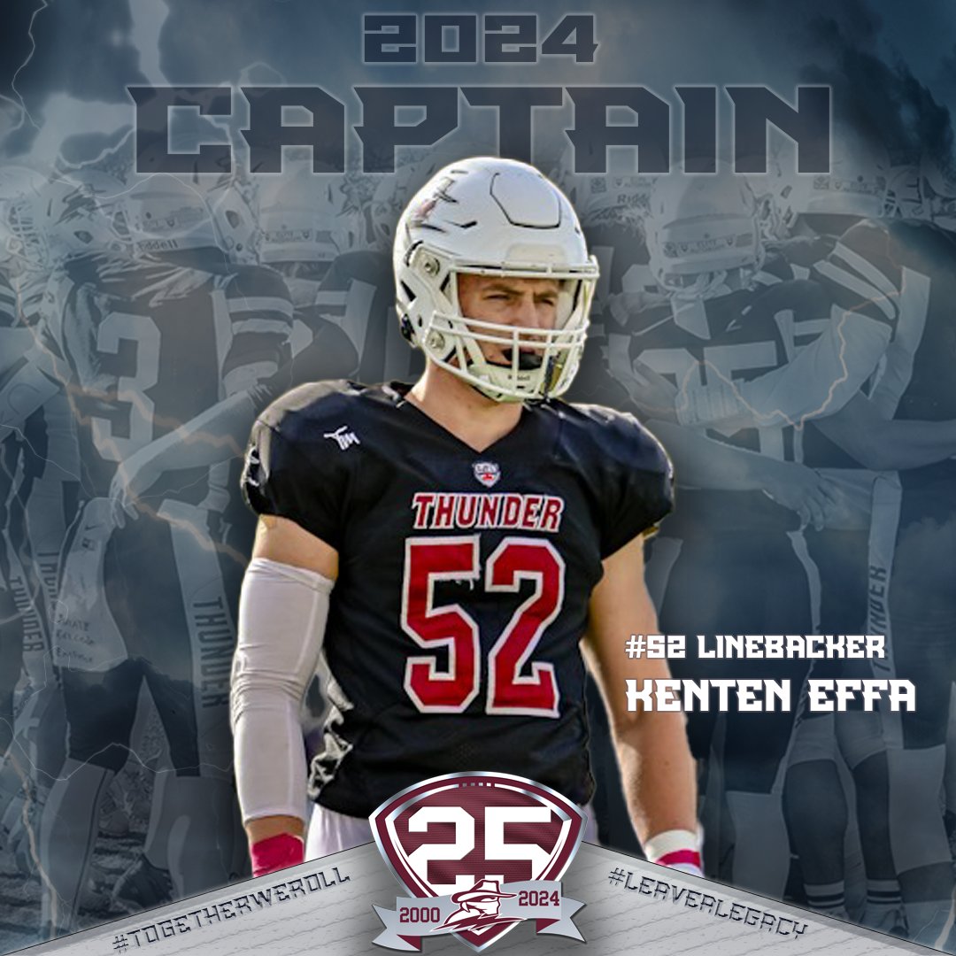 Hard Hitting Leadership!

LB Kenten Effa has been named a 2024 Thunder Captain!

#LeaveALegacy 
#TogetherWeRoll