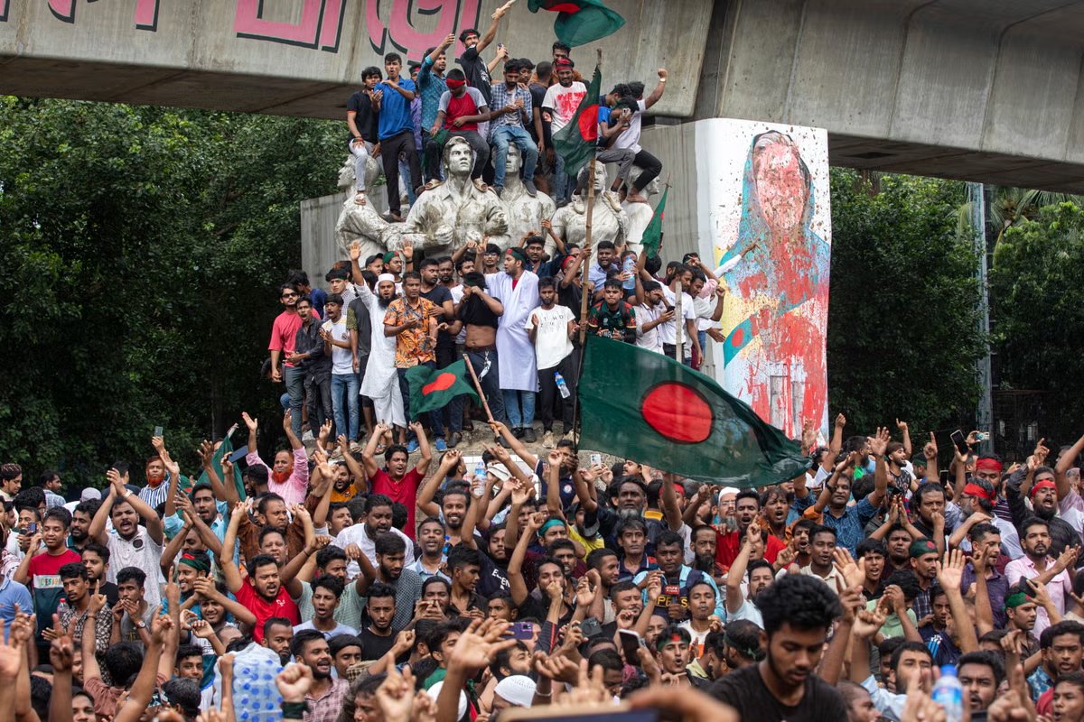 theabidd's tweet photo. The curtain has finally fallen on a 15-year-long nightmare. But let's be clear: this isn't #independence. It's just the beginning.

What changes would you like to see in our #NewBangladesh? https://t.co/Ww7VTRjLzg