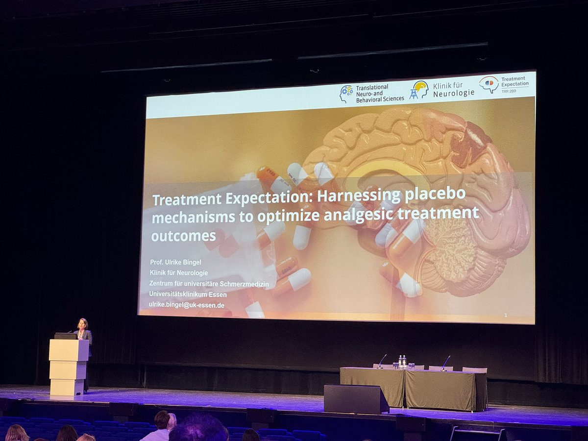 Ulrike Bingel now speaking about #treatmentexpectation at the #iasp2024 #worldcongress 👌🏻👌🏻
