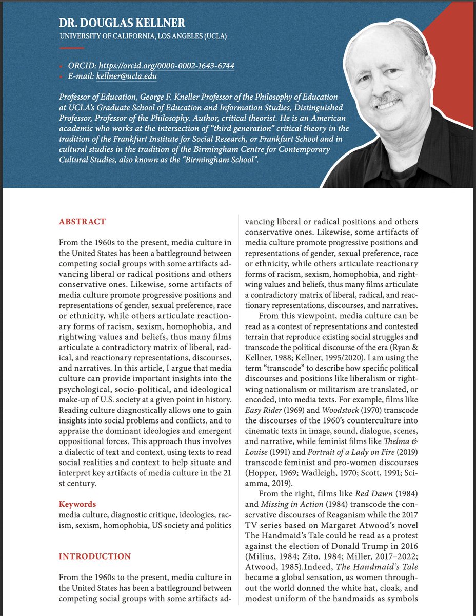 EUASU_Ukraine's tweet image. 📕 Discover how US media reflects and shapes gender, race, and ideology from the 1960s to today in the article "Media Culture, Politics, and Society" by Dr. Doug Kellner.
#MediaCulture #SocialInsight #JournalDogma #CulturalStudies

👉Read here: sci-result.de/journal/articl… 

#euasu