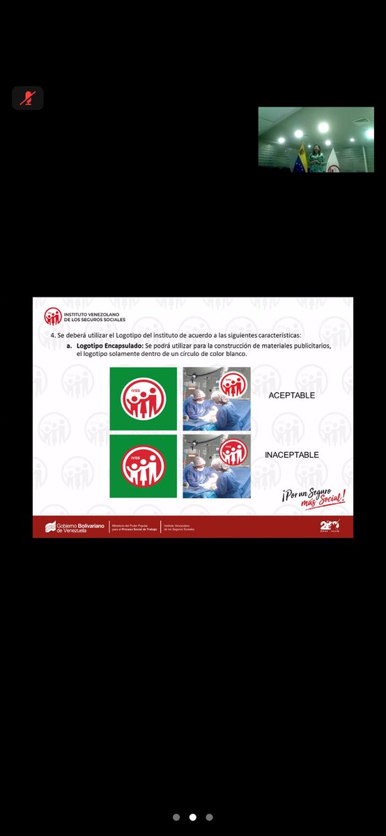 OAPUNTOFIJOIVSS's tweet photo. #DeInterés | La OA IVSS Punto Fijo estuvo presente en la videoconferencia llevada a cabo por la Licda. Heidy Marchena, jefa de audiovisuales y diseño gráfico donde el tema a tratar fue el manual corporativo, uso correcto del logotipo del IVSS.

#LosBuenosSomosMás

@NicolasMaduro https://t.co/JKufuPwIHd