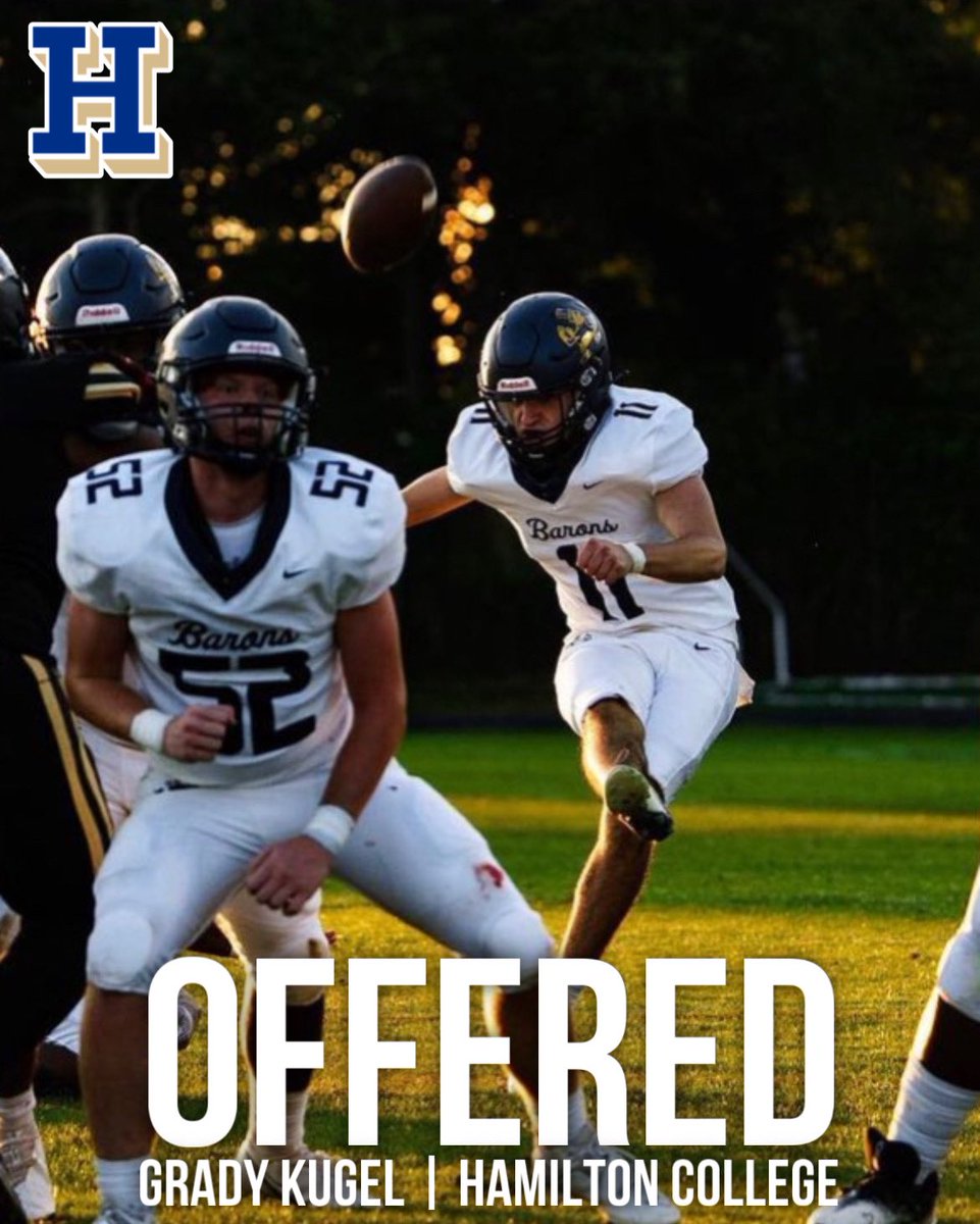 Grady Kugel (@gradykugel) on Twitter photo After a great conversation with <a href="/CoachSDwyer/">Shea Dwyer</a> I am honored to receive my 3rd offer from Hamilton College. <a href="/HamCollFootball/">Hamilton College Football</a> <a href="/CoachDMurray3/">Dave Murray</a> <a href="/CoachJFriedman/">Jeffrey Friedman</a> <a href="/CoachMatt301/">Matt Schwartzback</a> <a href="/DannySutton23/">Danny Sutton</a> After a great conversation with <a href="/CoachSDwyer/">Shea Dwyer</a> I am honored to receive my 3rd offer from Hamilton College. <a href="/HamCollFootball/">Hamilton College Football</a> <a href="/CoachDMurray3/">Dave Murray</a> <a href="/CoachJFriedman/">Jeffrey Friedman</a> <a href="/CoachMatt301/">Matt Schwartzback</a> <a href="/DannySutton23/">Danny Sutton</a>