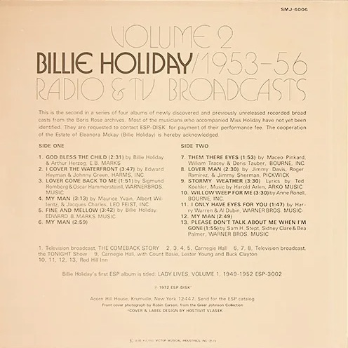 Today in 1956, #BillieHoliday performed on NBC's Bandstand USA, a radio turned television show. 

Hosted by Bert Parks, Billie's set included tracks like  "Willow Weep for Me" and "My Man," all later featured on her album, BILLIE HOLIDAY / 1953-56 RADIO AND TV BROADCASTS.