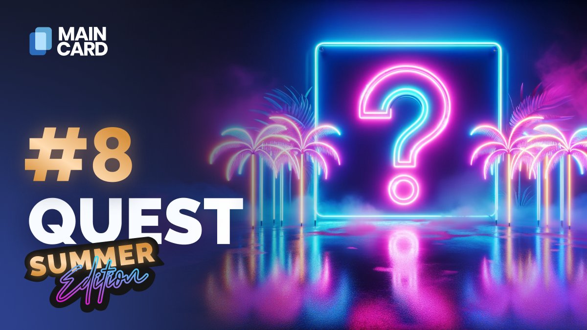 maincard_io's tweet photo. 🚀 Exciting news for Maincard enthusiasts! Quest #8 is officially live!
🌟 Dive into the latest challenge and show us what you've got. Don't miss out on the fun and the chance to earn unique rewards.
🔗 Start the quest now: Join Quest #8 https://t.co/VMNmSF0a0p
Get ready to explore, compete, and win!