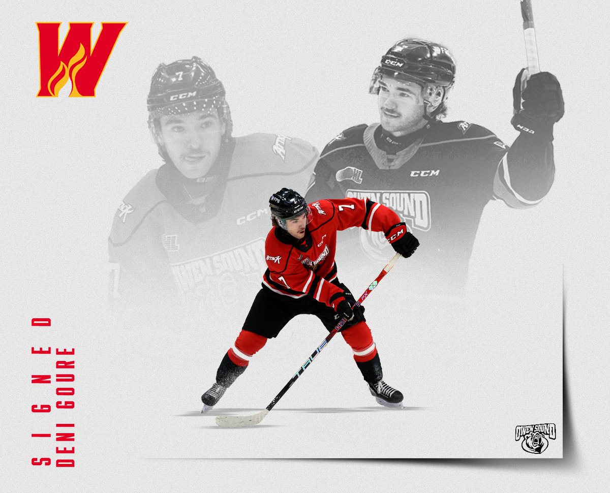🔥The Calgary Wranglers, AHL affiliate of the Calgary Flames, announced Friday that they've signed Owen Sound Attack graduate Deni Goure to to a two-way AHL/ECHL contract for 2024-25.🏒

Congratulations Deni and all the best!

#owensoundattack #denigoure  #AlwaysAttack