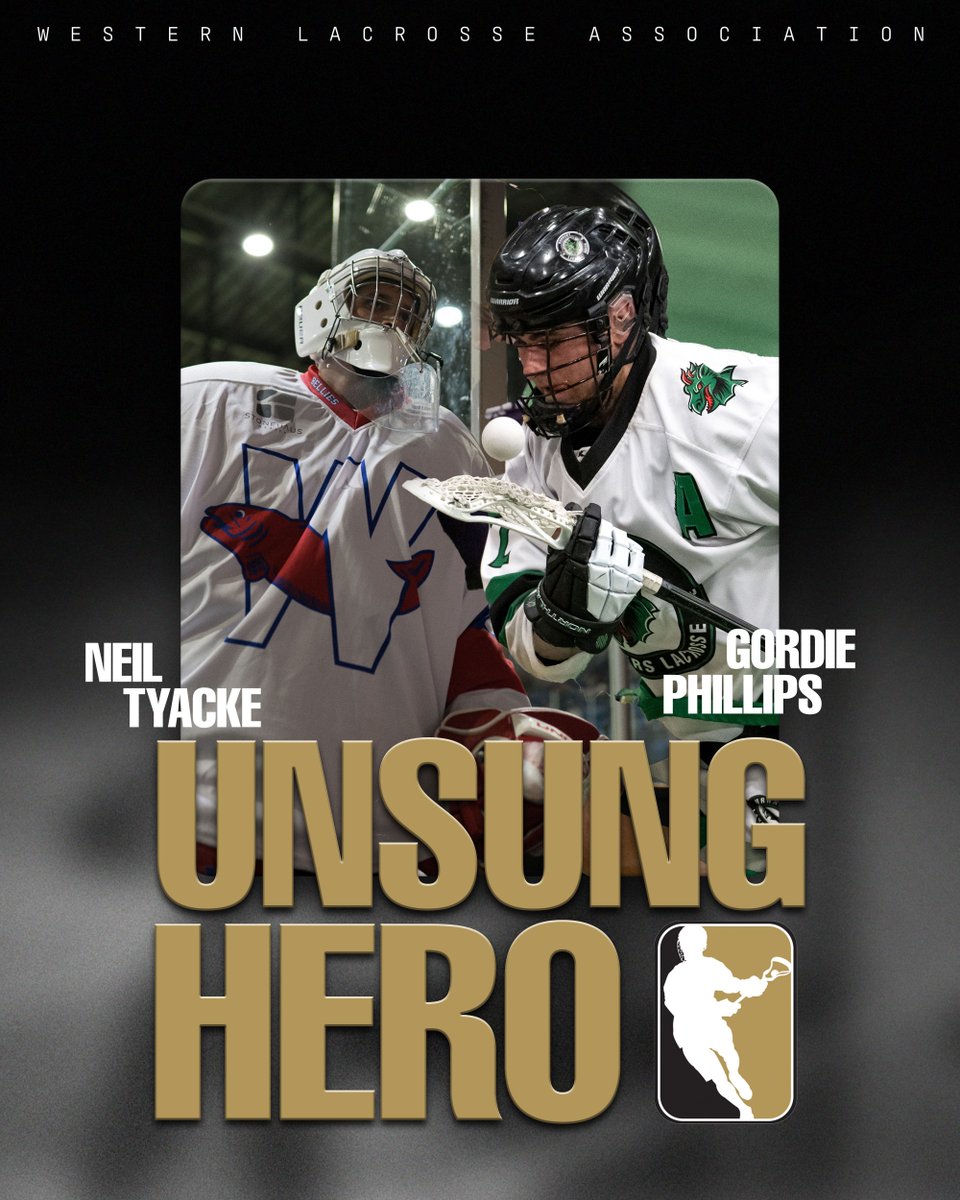 The WLA is pleased to present the Inspirational and Unsung Hero Award to Gordie Phillips from the Burnaby Lakers &amp;  Neil Tyacke from the New Westminster Salmonbellies. 

#wlalacrosse