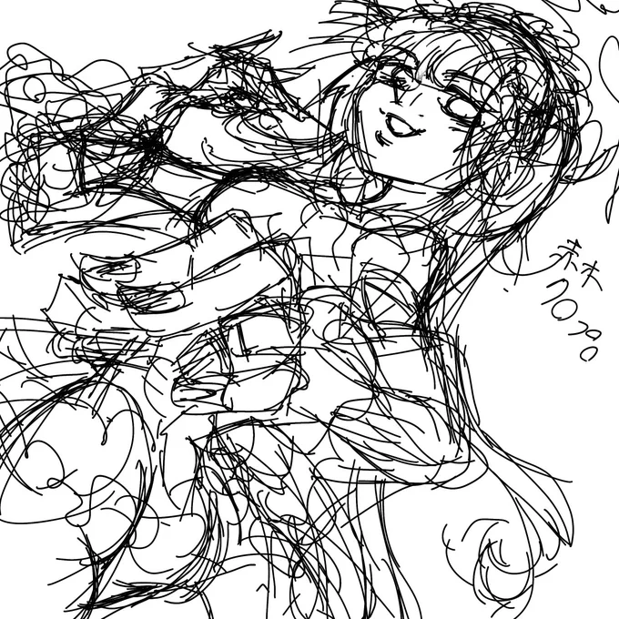 今夜は作業ゼロ
ラフばっかり描いてた 