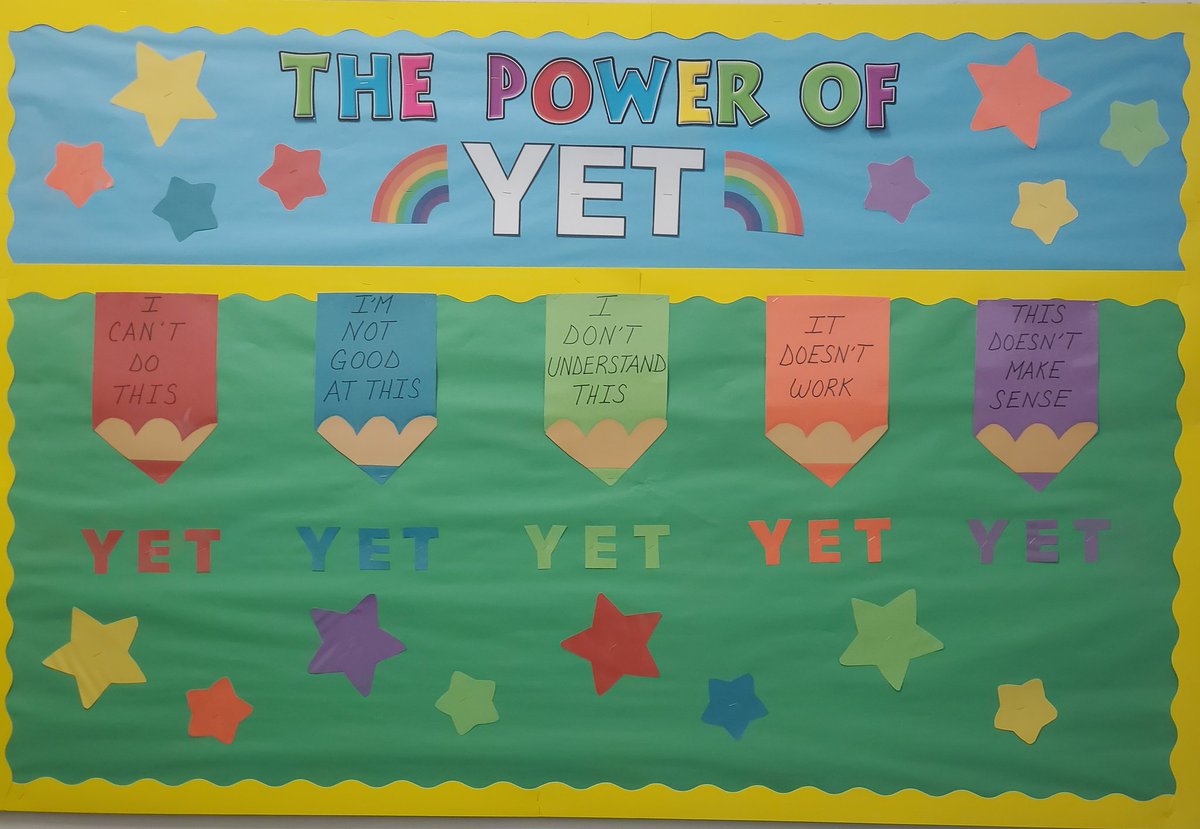 "Yet." A powerful three-letter word that means, "an implied time, still, even or nevertheless." ~Carol Dweck 😃👍❤️ We're all on a learning journey and there's no room to give up! 
"Todavía." Una poderosa palabra que significa "un tiempo implícito, incluso o sin embargo". ¡Todos