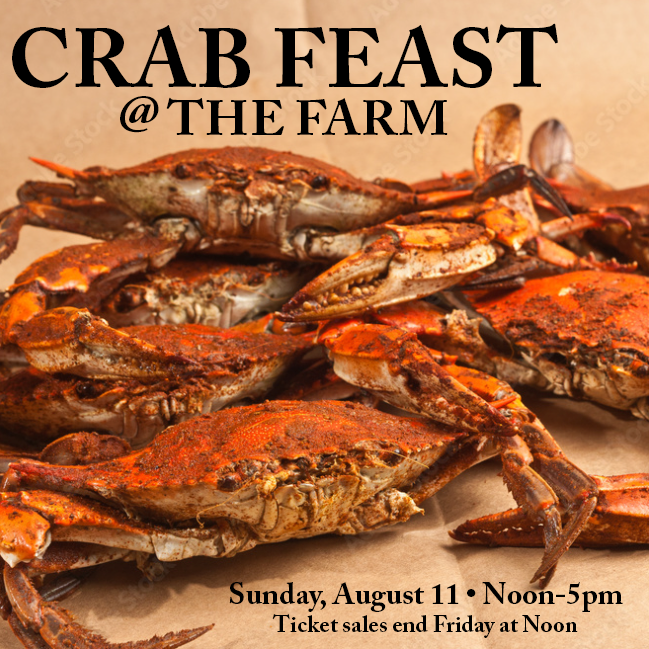 Last chance to get your tickets to the August Crab Feast @ the Farm this Sunday.  

Get tickets: mdtix.com/milkhouse-brew…

#marylandcrabfeast #drinkbeergrownhere #drinklocal #frederickcountymd #augustevents #milkhousebrewery #marylandcrabs #frederickmd