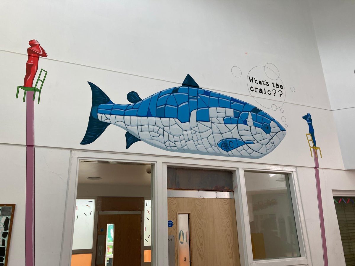 setrust's tweet photo. Local artist Ian Lowry has put his mark on Lakewood Centre with his amazing "Regional Landmarks" masterpieces!🏞️

The landmarks create a sense of familiarity &amp; connection for our young people who come to the centre from across NI. 

Stay tuned for more! #MakingADifference #HSC https://t.co/J4Npedb1Vm