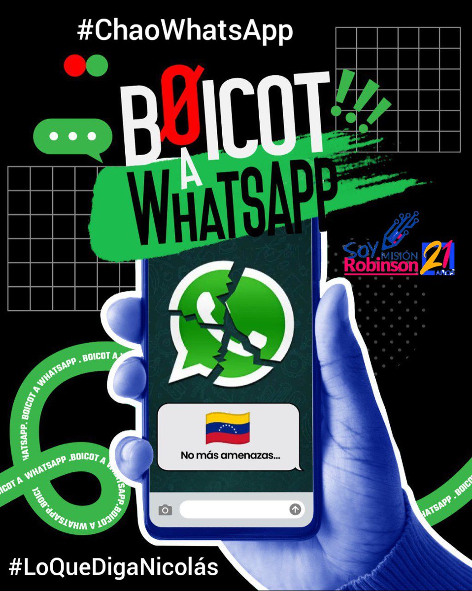 guarico_mision's tweet photo. #ChaoWhatsApp 
#LoQueDigaNicolàs
Movimiento Social Robinsoniano Apoyando a nuestro presidente Obrero Nicolás Maduro. Por eso decimos Lo Que Diga Nicolás https://t.co/ICqPU79xlg