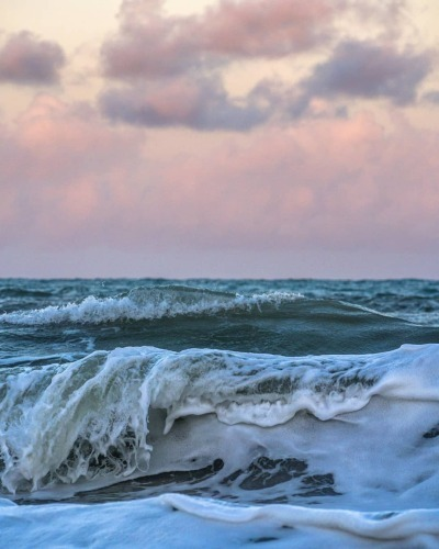 — the sound of the waves.