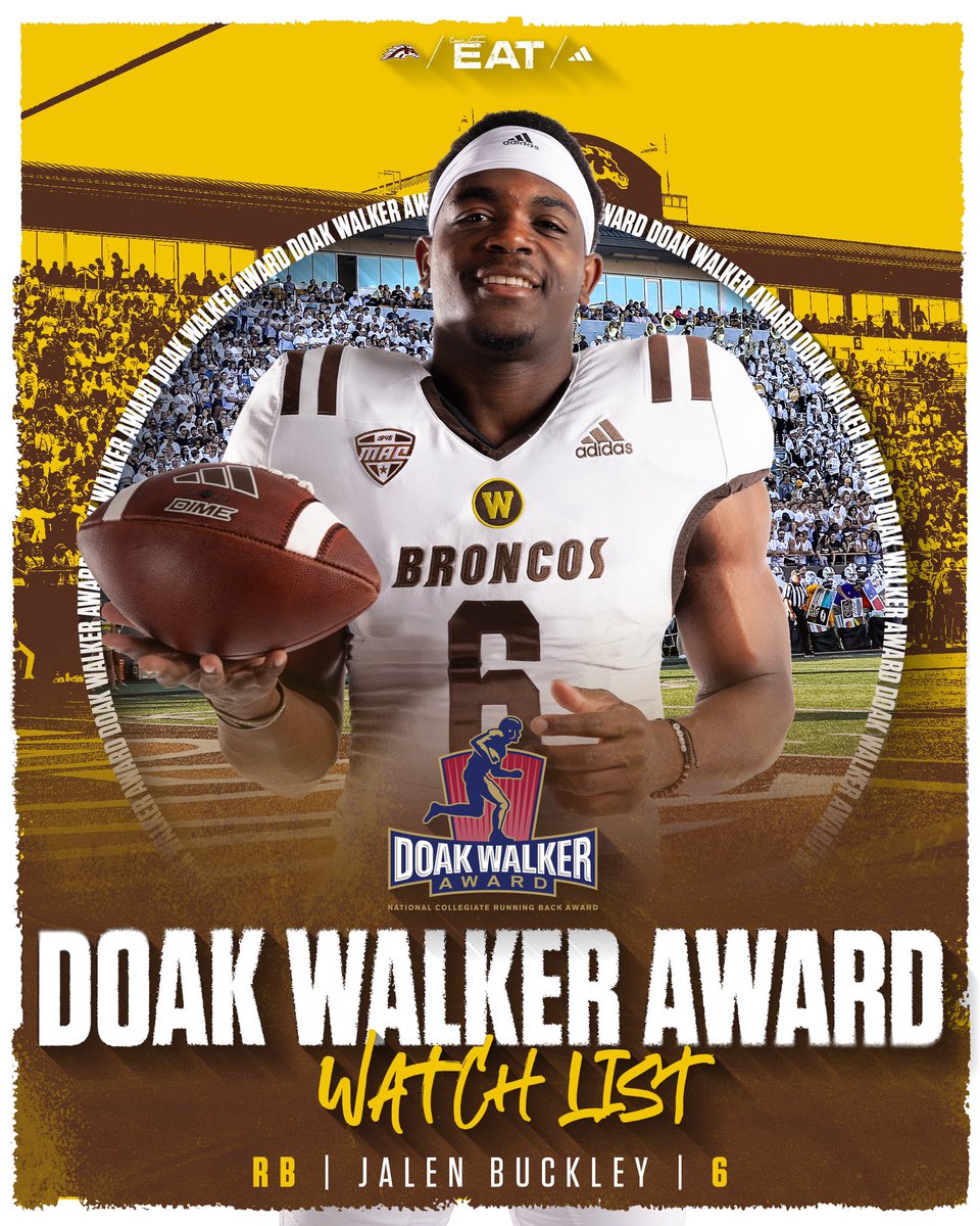 From Freshman All-American to earning a spot on the <a href="/DoakWalkerAward/">Doak Walker Award</a> Watch List.

Congratulations <a href="/JalenBuckley27/">Jalen Buckley</a> 

#EAT
#BroncosReign🐎