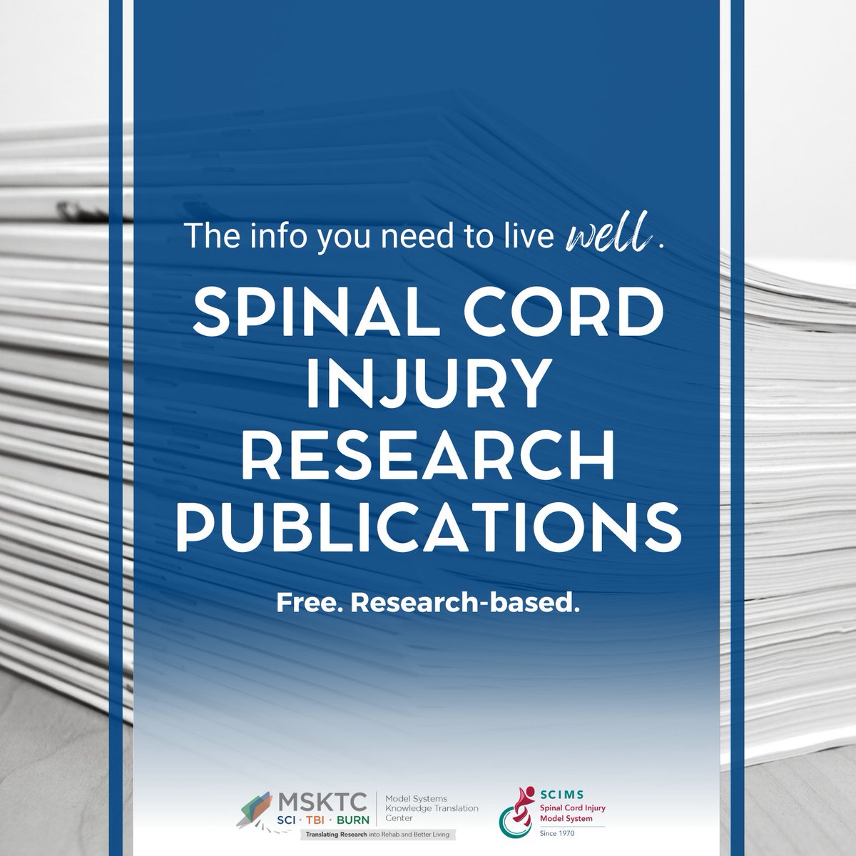 SCI_MS's tweet image. #MSKTC researchers publish frequently! Check out this database of articles published by MSKTC researchers funded by #NIDILRR. msktc.org/sci/publicatio…