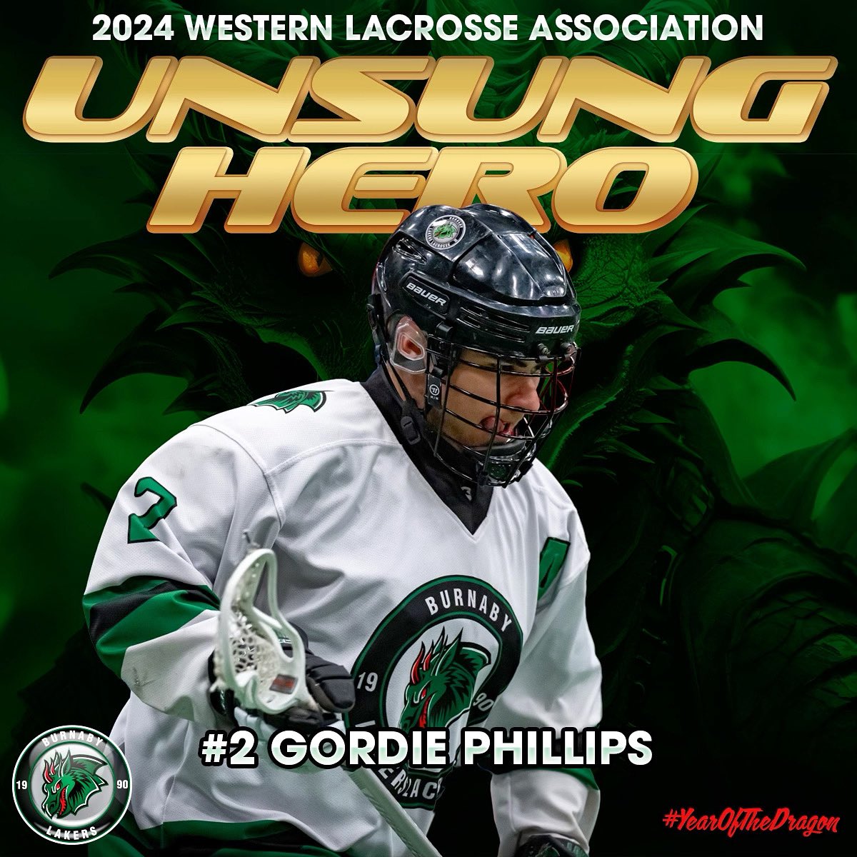 Congratulations to Laker Gordie Phillips on being named the WLA’s Unsung Hero! This award is given to the player judged to be valuable and inspirational yet approaches his role quietly. Gordie’s hard work, dedication, and natural leadership make him a perfect candidate.