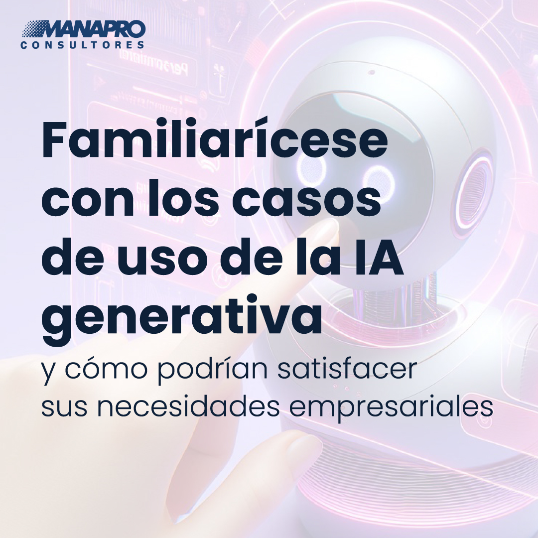 Genere valor empresarial con la #IA: La IA generativa ofrece infinitas posibilidades para su #negocio. Aprenda cómo aprovecharla y alcanzara sus objetivos empresariales. manapro.com/cinco-estrateg…