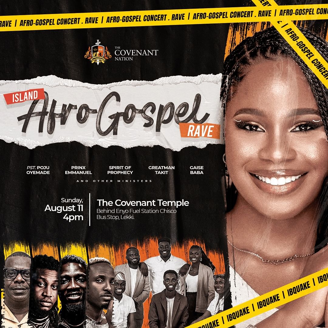 pastorpoju's tweet photo. Don't miss our Afro Gospel concert RAVE on Sunday
@TCNLekkiChapel No, we weren't done with the line up! @ibquake is on this line up too! Get ready for a powerful spoken word session
#afrogospelrave
#covenantnation https://t.co/TnhkPPxJ3m