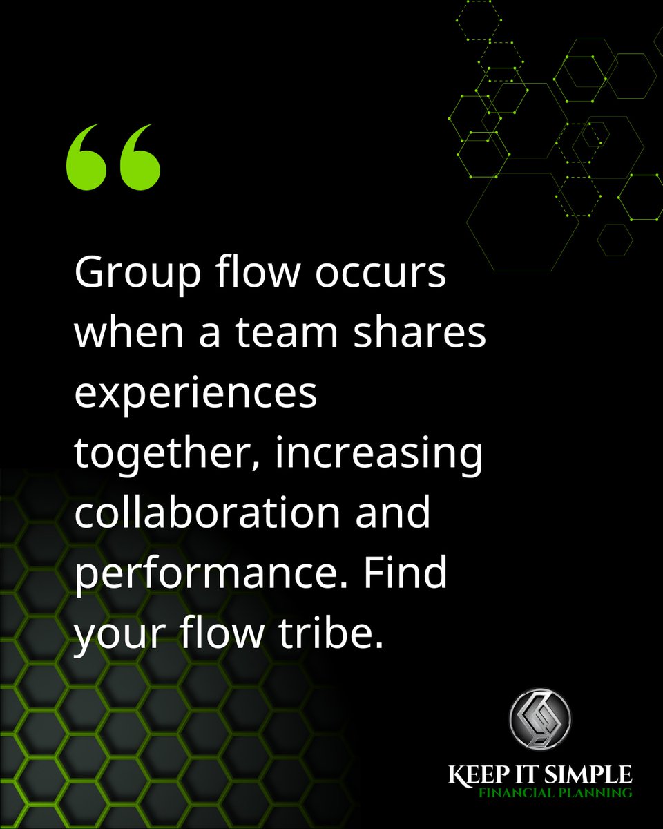 keepitsimplefp's tweet image. What if I told you there was a secret to next-level team performance? 🤫 It&apos;s called group flow - when a team is so in sync, so aligned in their shared experiences, that collaboration and creativity reach new heights. 

#teamwork #collaboration #groupflow #peakperformance