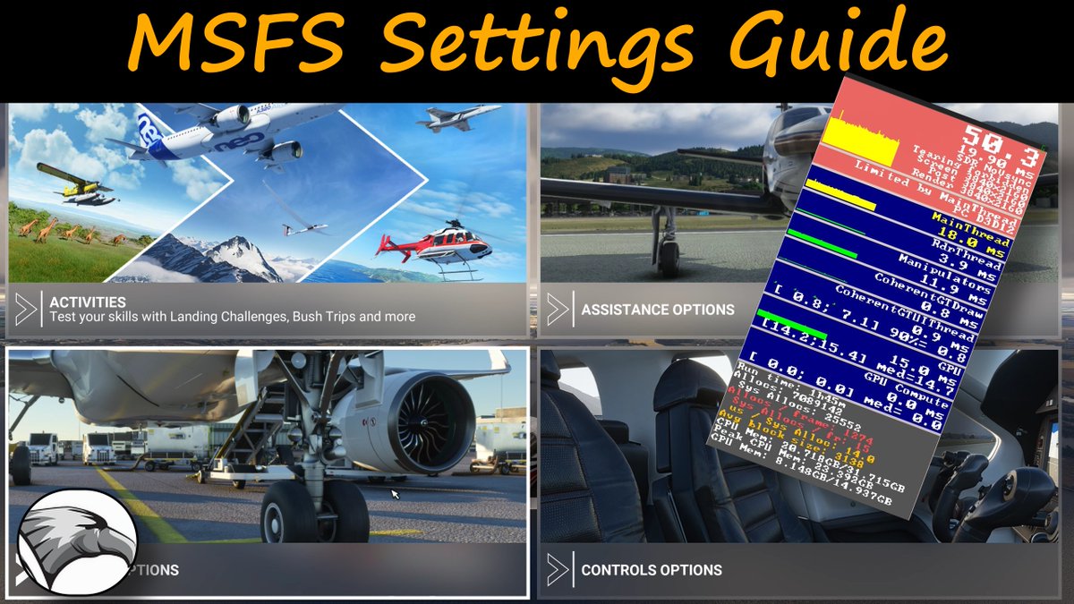A general guide covering the main settings, and their impact on your FPS and smoothness of your flight, in Microsoft Flight Simulator. Traffic, Texture Level Of Detail (TLOD) plus others.  
#4070tisuper #msfs 
youtu.be/jD01DyMkhcE