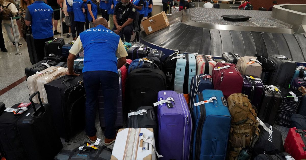 Reuters's tweet photo. Microsoft blames Delta for its struggle to recover from global cyber outage https://t.co/d01XOyf6Yf https://t.co/NDi33qVKs9