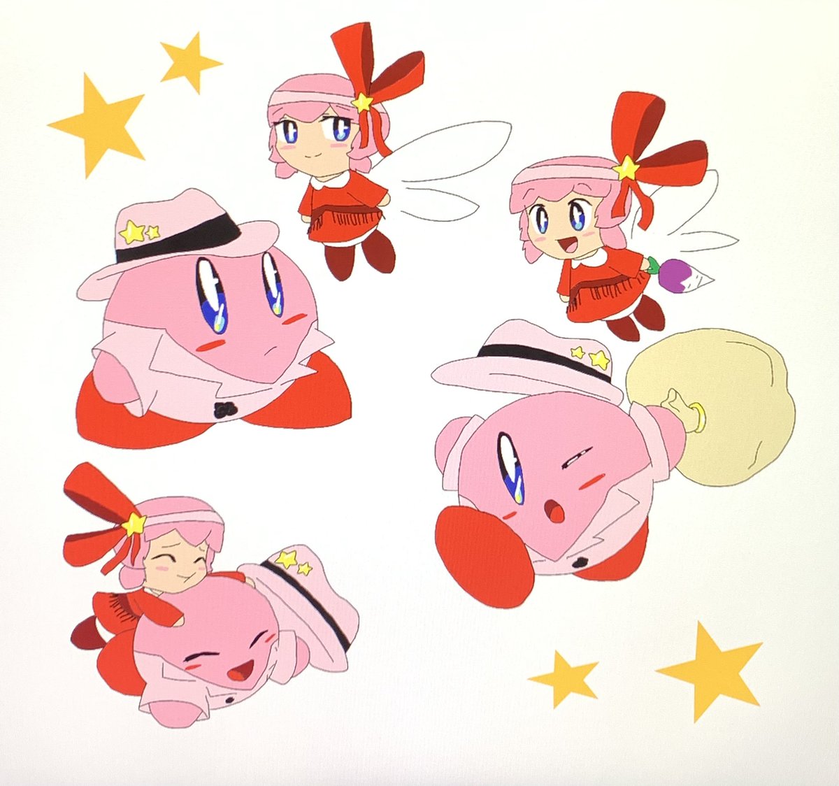 Gangster Kirby #Nintendo #Kirby Little pink fella with fairy