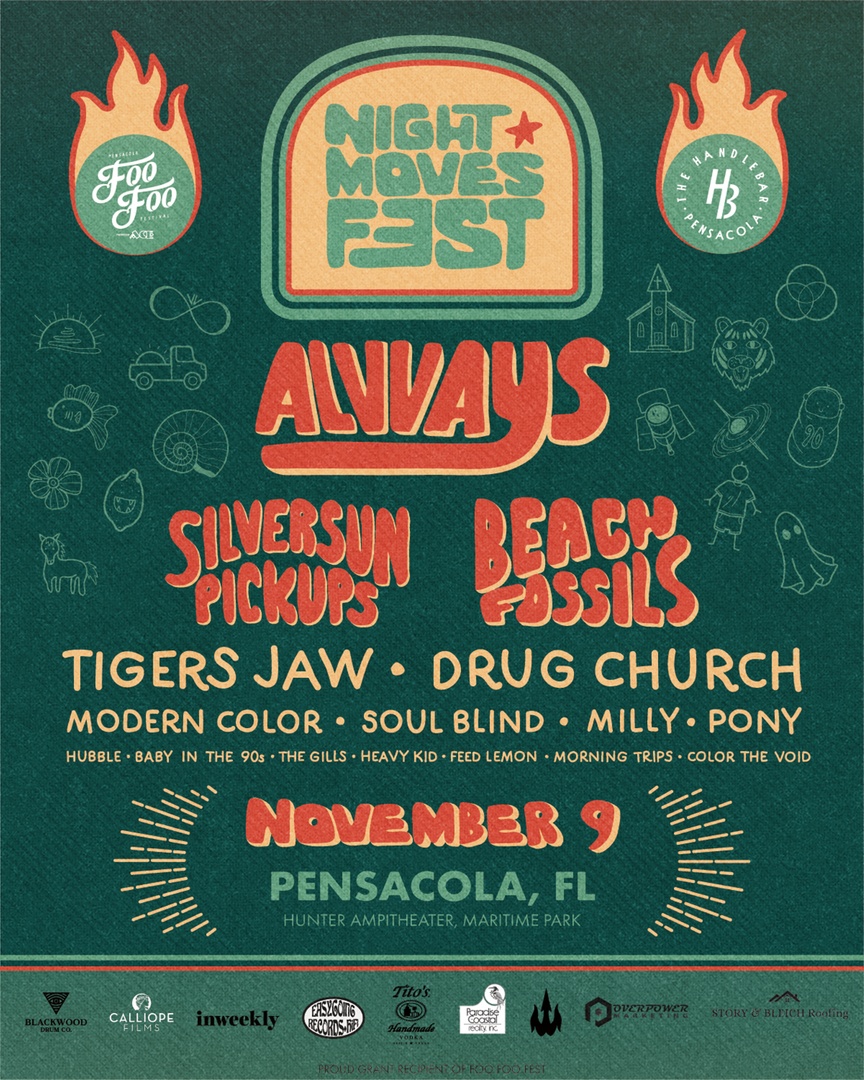 Florida! We will be performing at the Night Moves Fest in Pensacola on November 9th. Tickets on sale Friday. Details ⭐🔥 silversunpickups.com/new-show-night…
