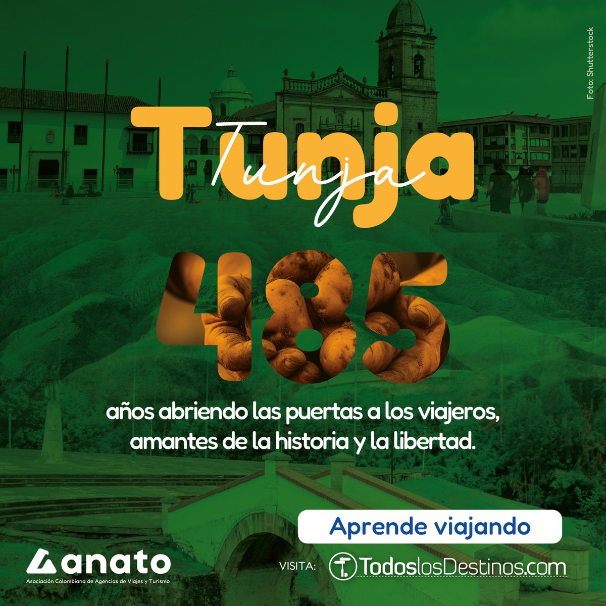 ¡Felices 485 años Tunja 🥳!
Una tierra grande, que recibe con los brazos abiertos a los viajeros, amantes de la historia y libertad. 

#TunjaCelebraConElMundo
#Tunja485

todoslosdestinos.com