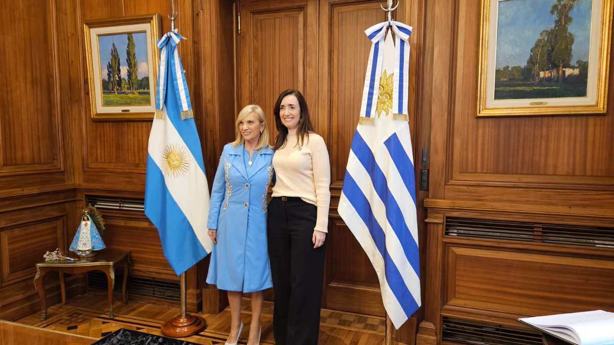 Encuentro de la Vicepresidente de la República Argentina, Sra Victoria Villarruel y la Vicepresidenta de la República Oriental del Uruguay, Sra Beatriz Argimón, Buenos Aires 6/8/2024